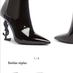 YSL black heeled boots